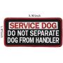 ODSP Service Dog Do Not Separate Dog from Handler, Not All Disabilities are Visible, by Law Embroidered Fastener Hook and Loop Backing Patches for Vests/Harnesses
