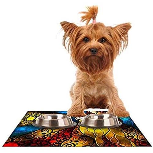 KESS InHouse Mandie Manzano What Child is This Feeding Mat for Pet Bowl, 24 by 15-Inch