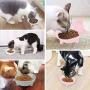 ljfjf Cat Bowls,3PCS Cat Bowl Set Non Slip Cat Bowls Durable Cat Food Bowl Plastic Cat Shaped Pet Water Bowl Pink/White/Gray for Cats and Puppys (Color : -)