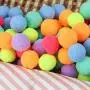 30 pcs Cat Toy Silent Plush Toy Ball Colorful Plush Ball Macaron Multicolor Puzzle Game Playable Suitable for All Cats Pet Toy