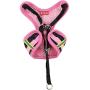 BroBear Pet Stripes Vest Mesh Harness and Leash Set with Rhinestones for Cats & Small Dogs
