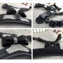 Newtensina 3pcs Bow Ties Bling Cute Dog Harness and Dog Collar with Lead for Dog