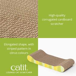 Catit Style Scratcher with Catnip, Jungle-Stripe Lounge