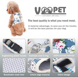 voopet Boho Soft Mesh Cat Harness, Dog Padded Front Vest Harness with Leash, Adjustable Pets No-Pull Walking Harness - Easy Control for Small Dogs & Puppy