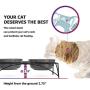 Y YHY Cat Bowls,Cat Food Bowls Elevated, Raised Cat Bowls for Food and Water, Ceramic Pet Bowls for Indoor Cats or Dogs, Protect Pets Spine,Dishwasher Safe,12 Ounces