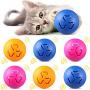 6 Pieces Cat Toy Balls with Jingle Bell, Catnip and LED Training Exercise Mouse Play Toy for Cat Balls, 3 Styles