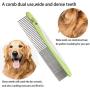 DOMEI Professional Dog Grooming Steel Combs, Stainless Steel Dog Combs for Grooming, Greyhound Comb for Dogs Professional