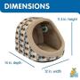 Cozy Pet Hooded Cat Bed with Play Toy