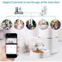 CrazyFire 6L Automatic Cat Feeder,Automatic Dog Feeder with APP Control,1080P HD Camera,Motion Sensor Alarm,Live Video and Audio Communication,Programmable Automatic Pet Feeder for Cat,Dog
