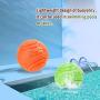 GAPZER Rubber Dog Toy Ball, Pets Floating and Bouncing Puppy Toy Balls for Chew, Exercise, Training (Orange&Green, 2 Packs)
