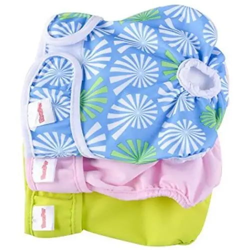 BINGPET Dog Diapers Female Washable Reusable (Pack of 3) Large