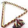 Dongdexiu Pet Supplies Colorful Cotton Rope Bird Perched Climbing Honed Triangle Cotton Rope Swing Toy, Size:15x18cm Pet Toys