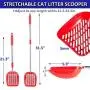 Snagle Paw Adjustable Cat Litter Scoop,Cat Scooper Metal,Non Stick Litter Scoop with Deep Shovel and Long Handle,No Bending Rust Resistant Cat Scoop Shovel for Sifting Kitty Cats Litter