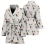 Semify Pets Poodle Dog Patterns Print Womens Bath Robe