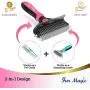 Fur Magic Deshedding and Dematting Comb Double Sided Undercoat Rake Pet Grooming Brush Removing Mats, Knots & Tangles for Dogs and Cats with Long, Medium and Short Hair Fur Magic Deshedding and Dematting Comb Double Sided Undercoat Rake Pet Grooming Brush Removing Mats, Knots & Tangles for Dogs and Cats with Long, Medium and Short Hair