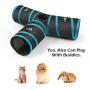 Pawaboo Cat Toys, Cat Tunnel Tube 3-Way Tunnels Extensible Collapsible Cat Play Tent Interactive Toy Maze Cat House Bed with Balls and Bells for Cat Kitten Kitty Rabbit Small Animal