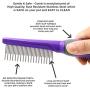 Hertzko Long and Short Teeth Comb Grooms Your Pet’s Top Coat and Undercoat at Once - Suitable for Dogs and Cats