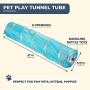 Juvale Small Pet Agility Play Tunnel Tube, Pet Toy for Tiny Dogs, Cats, Rabbits (47 x 9.75 in)