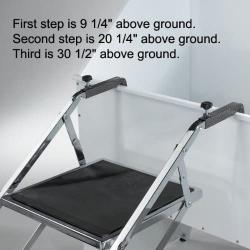 Master Equipment PetEdge Grooming Tub Pet Stairs – Non-Skid Stairs Allow Pets to Climb to Tub or Grooming Table Surface
