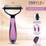 SMYLE Plus Undercoat rake for Dogs and Cats - Get a Silky and Shiny Fleece for Your Dog and cat While Grooming it Safely - Dematting Tool for Cats and Dogs, Easily Removing mats and tangles.
