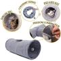 YUNDING Pet Cat Tunnel Pet Tube Collapsible Pet Tunnel Interactive Play Toy with Peekaboo Holes Toy Ball for Cat Puppy Kitty Kitten Rabbit(Size:S)