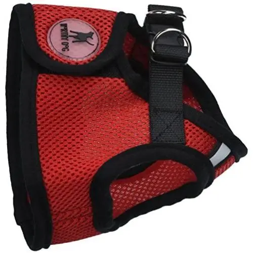 The Worthy Dog Step-in Sidekick Harness with Padded Mesh Velcro Adjustable, Outdoor, Easy Walk Vest Fits Small, Medium and Large Dogs-Red Color The Worthy Dog Step-in Sidekick Harness with Padded Mesh Velcro Adjustable, Outdoor, Easy Walk Vest Fits Small, Medium and Large Dogs-Red Color