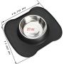 v Dog Bowl-Large Capacity Pet Bowl Silicone Food Mat No Spill Non-Skid Cat Bowl Dog Food Water Bowl Basic Bowl for Dog Cat Feeding