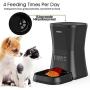 Iseebiz 7L Automatic Pet Feeder, Dogs Cats Food Dispenser 4 Meals a Day with Voice Record Remind, Timer Programmable, Portion Control, Distribution Alarm, IR Detect, for Medium and Large Dogs Cats Pet