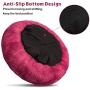 FURTIME Calming Dog Bed Cat Bed Donut Cuddler 16/20/23/30inch Round Anti-Slip Faux Fur Pet Bed for Small Medium Dogs and Cats Anti-Anxiety Fluffy Puppy Bed Washable Orthopedic Dog Bed with Muti-Color