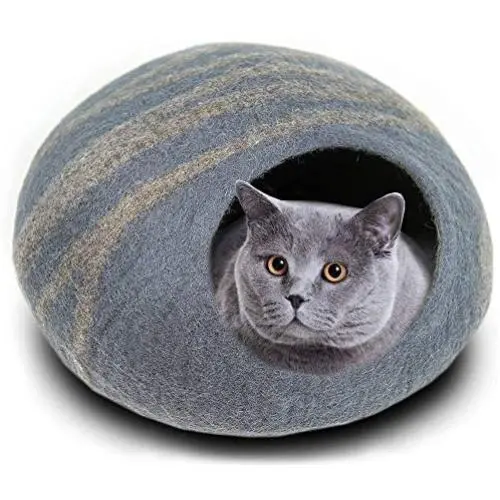 Philojoy Premium Felt Cat Bed Cave Eco Handmade 100% Merino Wool Beds for Cats and Kittens, Covered and Comfortable Cat House and Bed for Kitty (Large) Philojoy Premium Felt Cat Bed Cave Eco Handmade 100% Merino Wool Beds for Cats and Kittens, Covered and Comfortable Cat House and Bed for Kitty (Large)