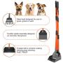 INTECAL Dog Pooper Scooper, Detachable Long Handle Poop Scooper with Metal Rake, Tray & Spade, Durable Easy Pick Up Pooper Scooper for Large Medium Small Dogs Pets, Great for Grass, Dirt, Gravel