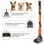 INTECAL Dog Pooper Scooper, Detachable Long Handle Poop Scooper with Metal Rake, Tray & Spade, Durable Easy Pick Up Pooper Scooper for Large Medium Small Dogs Pets, Great for Grass, Dirt, Gravel