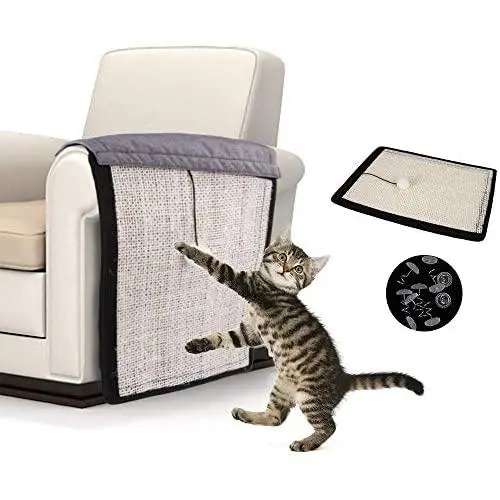 ISENVO Cat Scratcher Mat Board Furniture Protect Pad Sisal Scratcher Mat Claws Care Sofa Scratching Post ProtectorNatural Sisal Mat Protect Carpets and Sofas Easy Installation ISENVO Cat Scratcher Mat Board Furniture Protect Pad Sisal Scratcher Mat Claws Care Sofa Scratching Post ProtectorNatural Sisal Mat Protect Carpets and Sofas Easy Installation