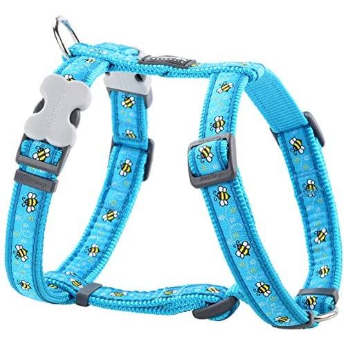 Red Dingo Bumblebee Dog Harness, 15 mm x 30 to 48 cm x 36 to 54 cm, Small, Turquoise