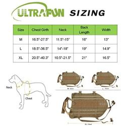 Ultrafun Tactical Dog Molle Vest Military Training Harness with Handle Outdoor Pet Supplies