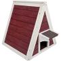 Petsfit Outdoor Triangle Cat House with Escape Door for All Cats