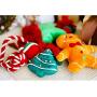 Christmas Dog Stocking Gifts Set - Dog Toy Filled - Festive Puppy Stocking Variety Pack Toy with Squeaky Toy/ Cotton Knotted Rope Toy - 5 Packs