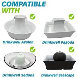 PET STANDARD Filters for PetSafe Drinkwell Avalon, Pagoda, Sedona & Seascape Fountains, 12-Pack - New Version