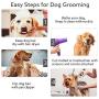 Dog Grooming Clippers Electric Dog Trimmer Shaver Clippers for Thick Coats Rechargeable Low Noise Cordless Puppy Grooming Kit for Large Small Dogs Cats Pet Animals