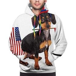 Dxichy Chasing The Wild Boar - - Boar,Unisex 3D Print Pullover Hooded Hoodies with Big Pocket Forest S