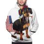 Dxichy Chasing The Wild Boar - - Boar,Unisex 3D Print Pullover Hooded Hoodies with Big Pocket Forest S