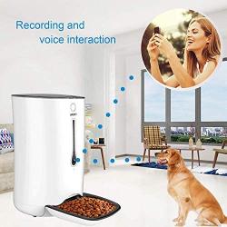 WOPET SmartFeeder,Automatic Pet Dog and Cat Feeder,6-Meal Auto Pet Feeder with Timer Programmable,HD Camera for Voice and Video Recording,Wi-Fi Enabled App for iPhone and Android