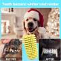 TOPTEAM Dog Chew Toys for Aggressive Chewers Toothbrush Teeth Cleaning Dog Chew Toys Interactive Pet Corn Toys with Rope Clean Teeth Bad Breath Durable Chewing for Puppy, Small & Medium Dogs
