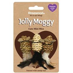 Jolly Moggy Mini Mice 3Pc [catnip cat toy]