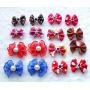 Yagopet 50pcs/Pack Cute New Dog Hair Bows Pairs Rhinestone Pearls Flowers Topknot Mix Styles Dog Bows Pet Grooming Products Mix Colors Pet Hair Bows Topknot Rubber Bands