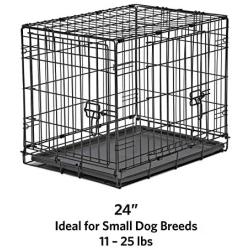 New World Folding Metal Dog Crate; Single Door & Double Door Dog Crates