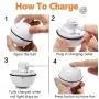 Cat Toy Ball USB Rechargeable 360 Degree Smart Self Rolling Interactive Pet Toy Built-in Spinning LED Light for Cat Chase Play,White Cat Toy Ball USB Rechargeable 360 Degree Smart Self Rolling Interactive Pet Toy Built-in Spinning LED Light for Cat Chase Play,White