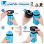 Portable Dog Water Bottle for Walking, Travel Pet Water Bottle Leakproof Collapsible Water Bottle Dog Water Dispenser Fit Any Standard Car Cup Holder, 17oz
