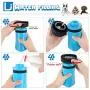 Portable Dog Water Bottle for Walking, Travel Pet Water Bottle Leakproof Collapsible Water Bottle Dog Water Dispenser Fit Any Standard Car Cup Holder, 17oz