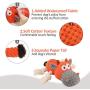 IOKHEIRA Dog Plush Toys, Interactive Squeaky Toy for for Aggressive chewers, Sturdy Dog Stuffed Animals Toy with Cotton Material and Crinkle Paper, Chewing Teeth Health Toys for Large and Small Dogs